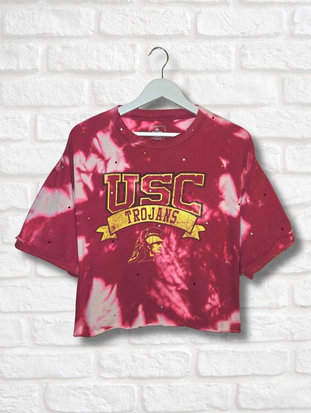 USC Trojans Crop Top W/Rhinestones